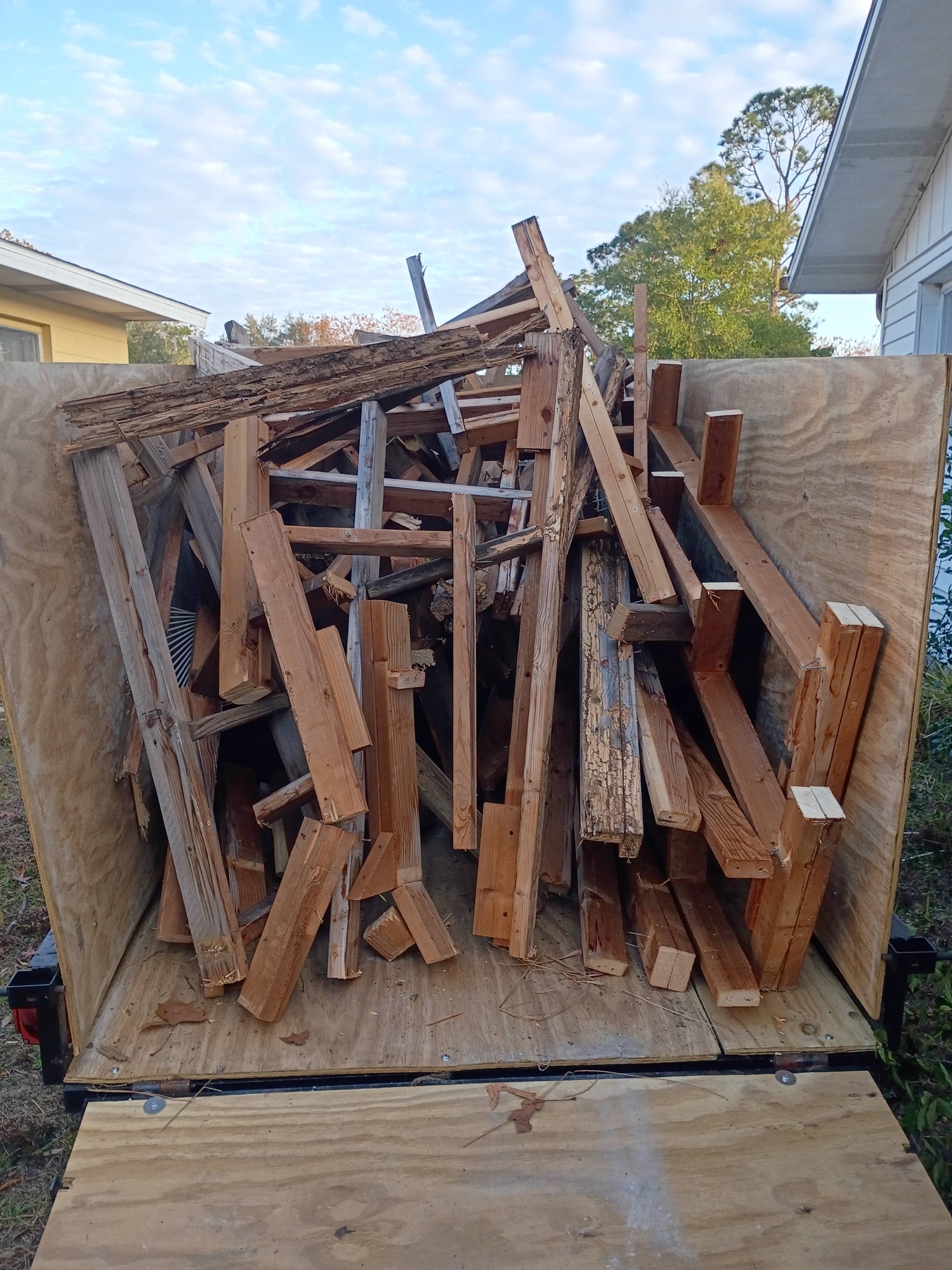 Construction debris and lumber removal